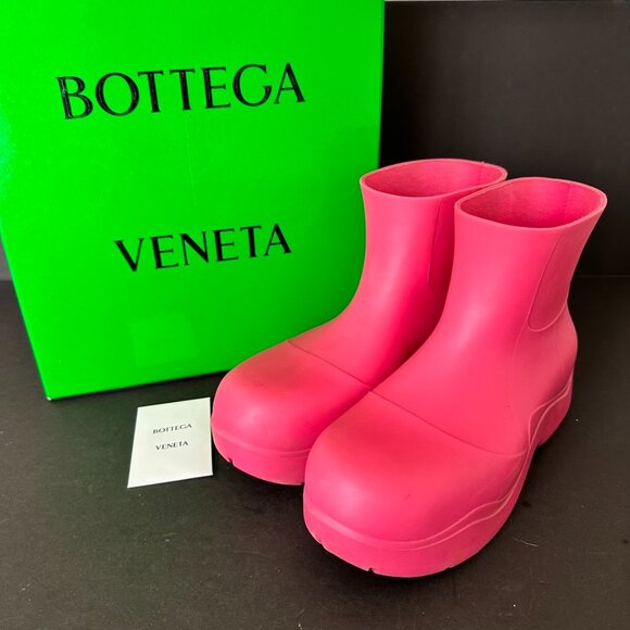 Bottega Venetta Puddle Ankle Boots Pink Size 41 - Picture 1 of 12